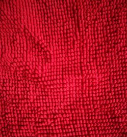 ไมโครไฟเบอร์ 1200gsm Red Large Chenille ความกว้าง 150 เซนติเมตรใช้เหมือนถุงมือสำหรับใส่เสื่อ